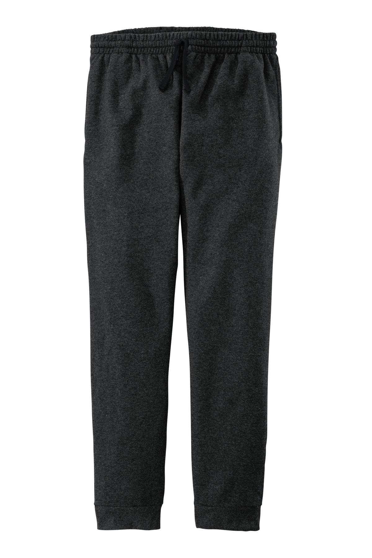 Front View of BlkHthr Jerzees NuBlend Fleece Jogger 975MP plain