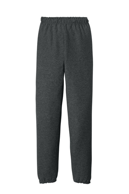 Front View of BlkHthr Jerzees - NuBlend Sweatpant. 973M plain