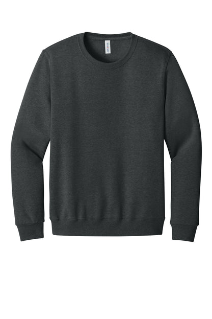 Front View of BlkInkHtr Jerzees Eco Premium Blend Crewneck Sweatshirt 701M plain