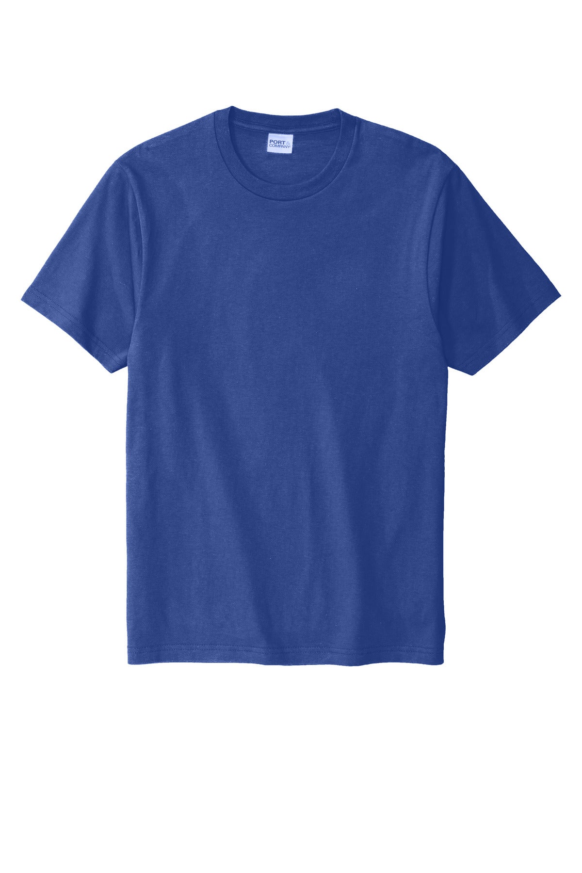 Front View of Blue Iris Port & Co Bouncer Tee PC600 plain
