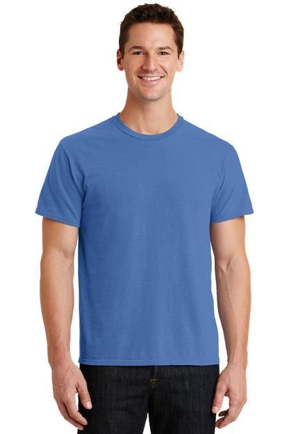 Front View of Blue Moon Port & Co Beach Wash Garment-Dyed Tee. PC099 plain