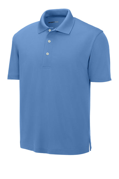 Front View of Blueberry Sport-Tek Dri-Mesh Polo. K469 plain