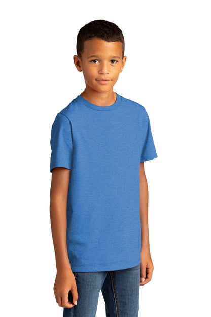 Front View of BlueHthr District Youth Re-Tee DT8000Y plain