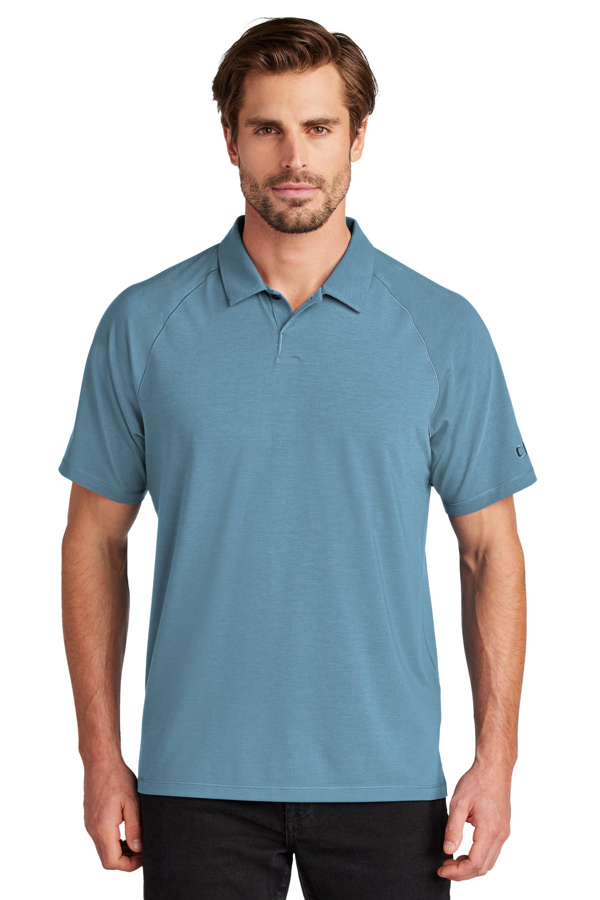 Front View of BlueMist OGIO Motion Polo OG152 plain