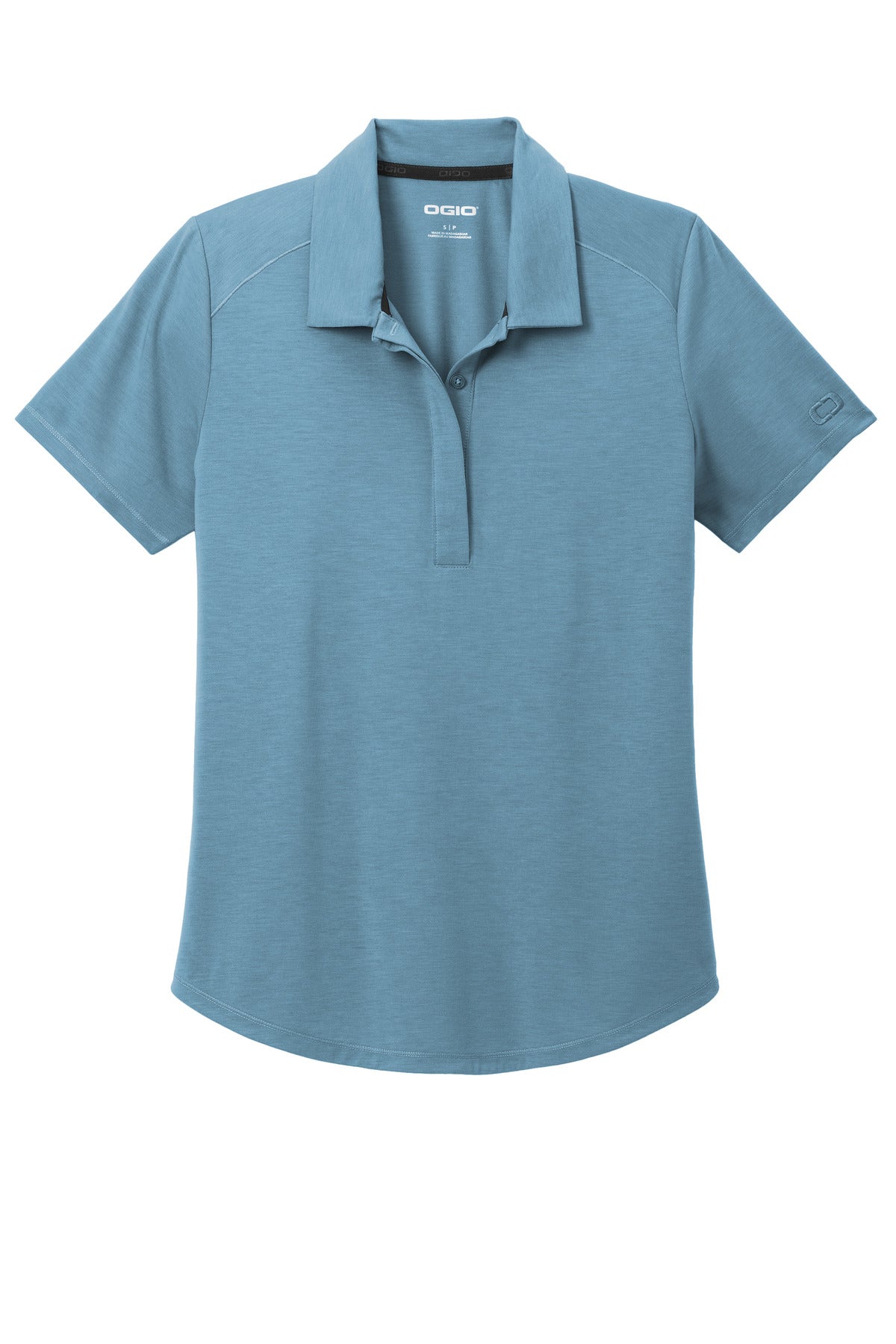 Front View of BlueMist OGIO Women's Motion Polo LOG152 plain