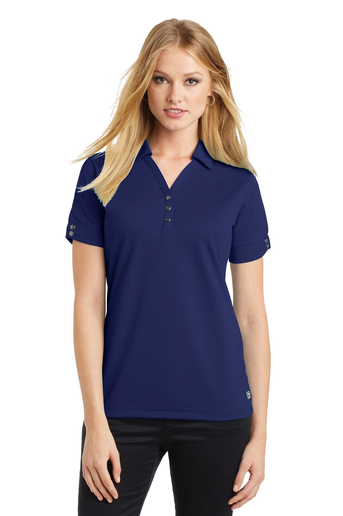 Front View of Blueprint OGIO - Glam Polo. LOG105 plain