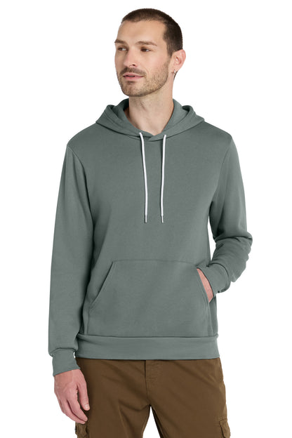 Front View of BlueStorm BELLA+CANVAS Unisex Sponge Fleece Pullover Hoodie. BC3719 plain
