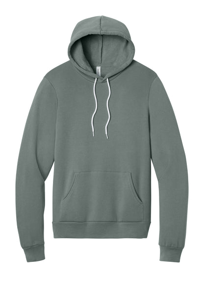 Front View of BlueStorm BELLA+CANVAS Unisex Sponge Fleece Pullover Hoodie. BC3719 plain