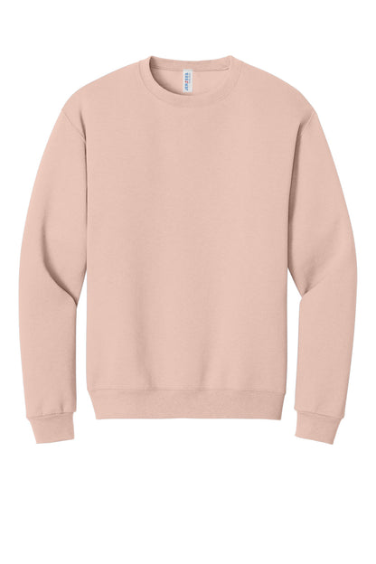 Front View of BlushPink Jerzees - NuBlend Crewneck Sweatshirt. 562M plain