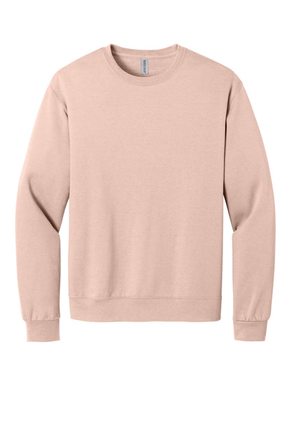 Front View of BlushPink Jerzees Ultimate Unisex CVC Ring Spun Crewneck Sweatshirt IC48M plain