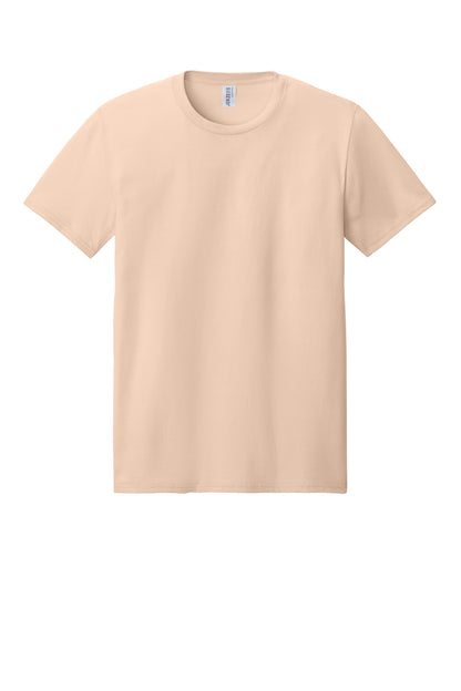 Front View of BlushPink Jerzees Ultimate Unisex Ring Spun T-Shirt IC46M plain