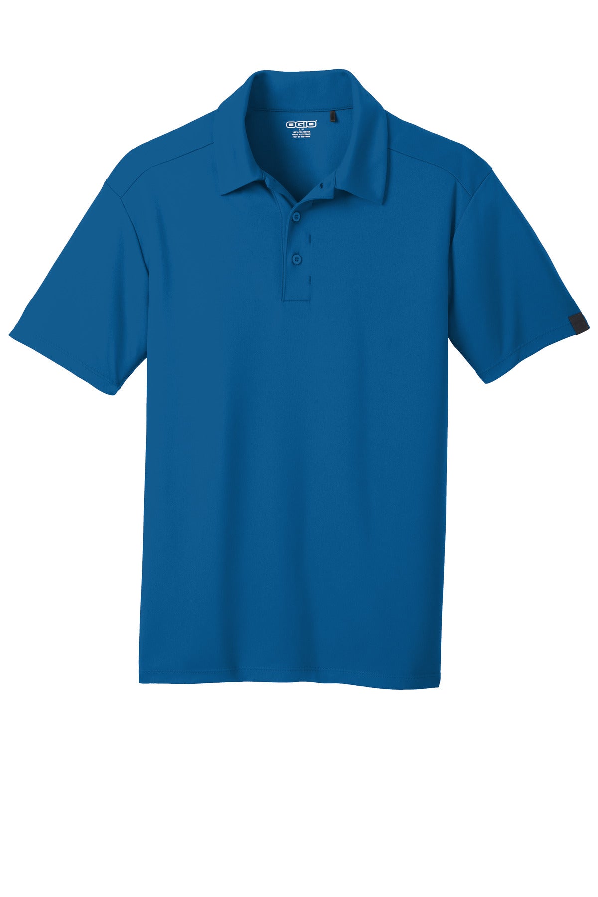 Front View of Bolt Blue OGIO Framework Polo. OG125 plain