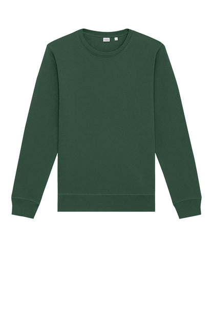 Front View of BottleGrn Stanley/Stella Unisex Roller Crewneck Sweatshirt SXU010 plain