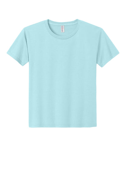 Front View of BreezyBlue Jerzees Classics Youth Cotton T-Shirt 363Y plain