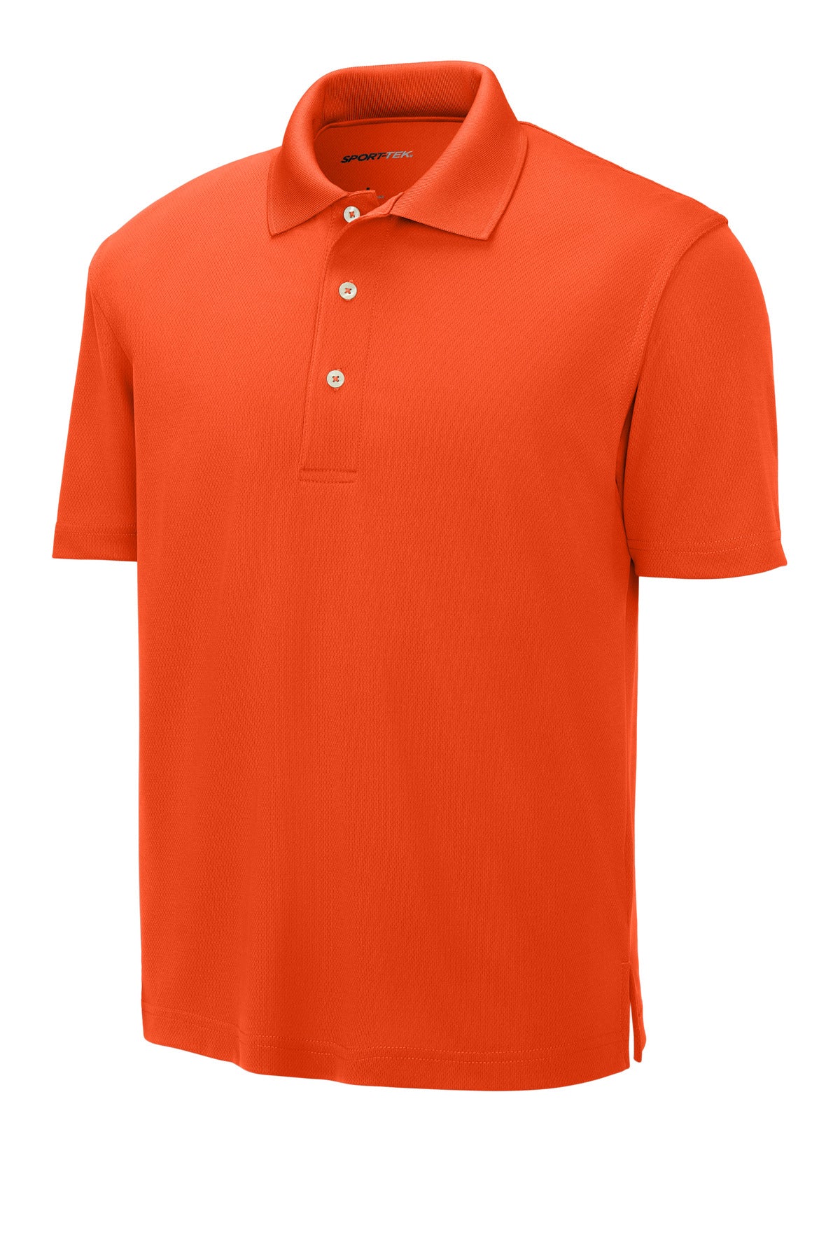 Front View of Bright Orange Sport-Tek Dri-Mesh Polo. K469 plain