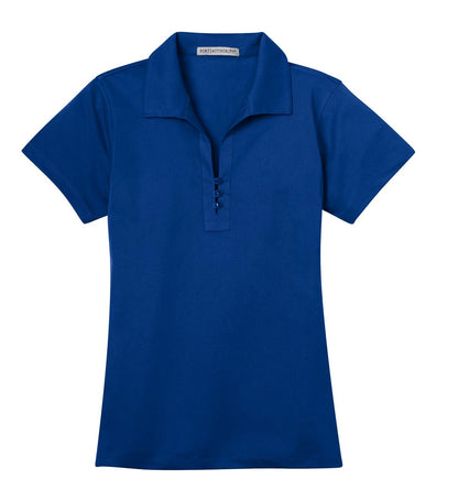 Front View of Bright Royal Port Authority Women's Tech Pique Polo. L527 plain