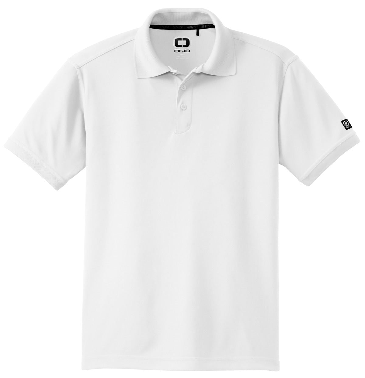 Front View of Bright White OGIO - Caliber2.0 Polo OG101 plain