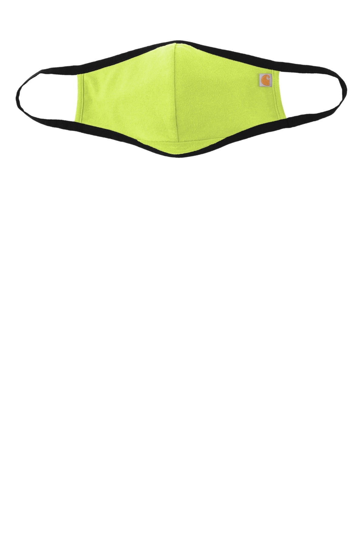 Front View of BrightLime Carhartt Cotton Ear Loop Face Mask (3 pack) CT105160 plain