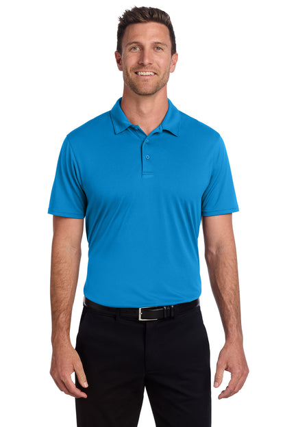 Front View of BrillBlue Port Authority Performance Staff Polo K398 plain