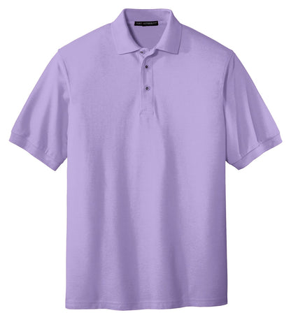 Front View of Brt Lavender Port Authority Extended Size Silk Touch Polo K500ES plain