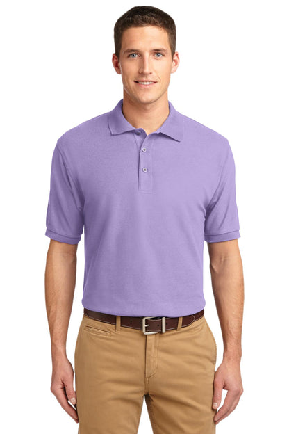 Front View of Brt Lavender Port Authority Silk Touch Polo K500 plain