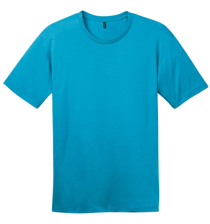 Front View of Brt Turquoise District Perfect Weight Tee. DT104 plain
