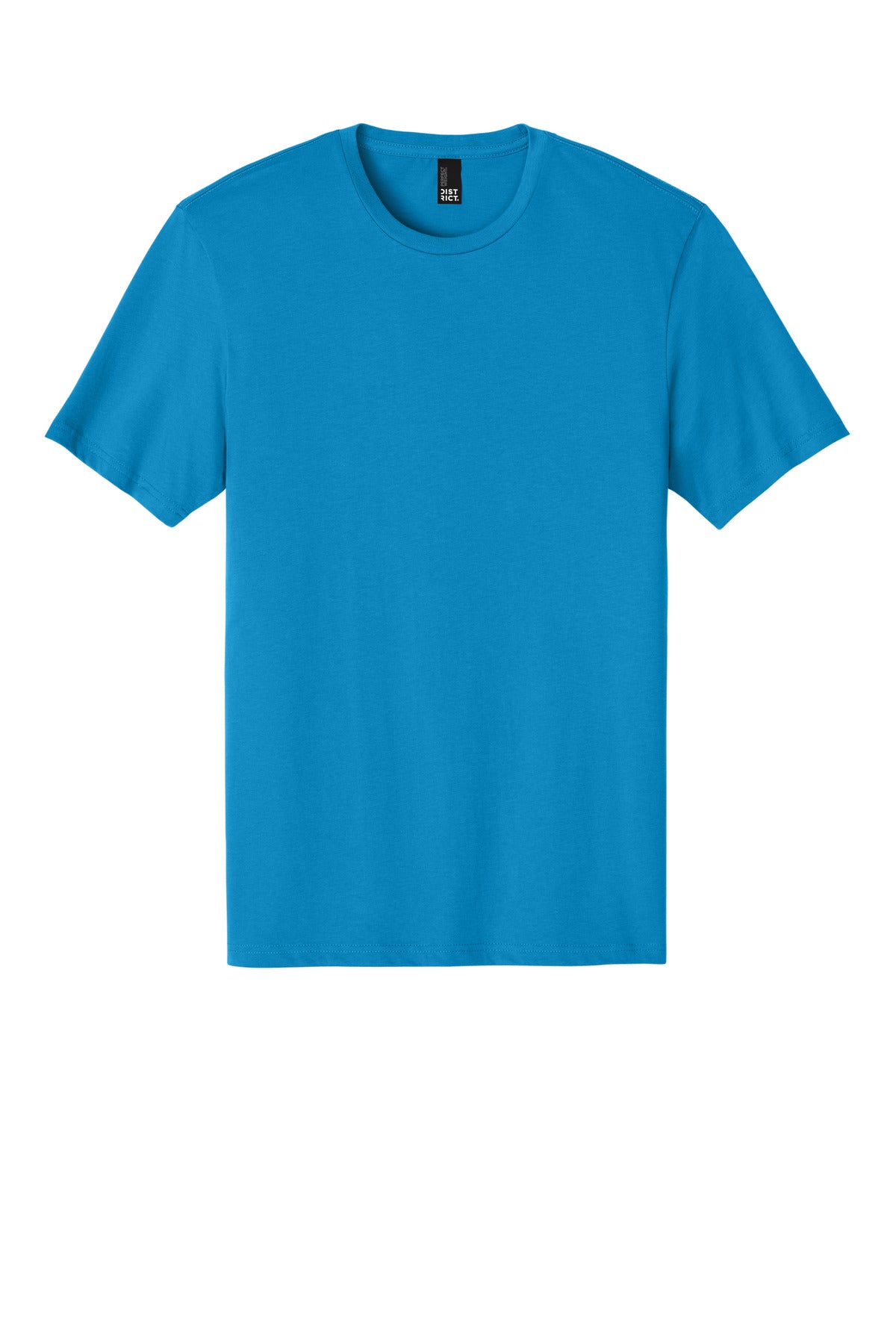 Front View of Brt Turquoise District Perfect Weight Tee. DT104 plain
