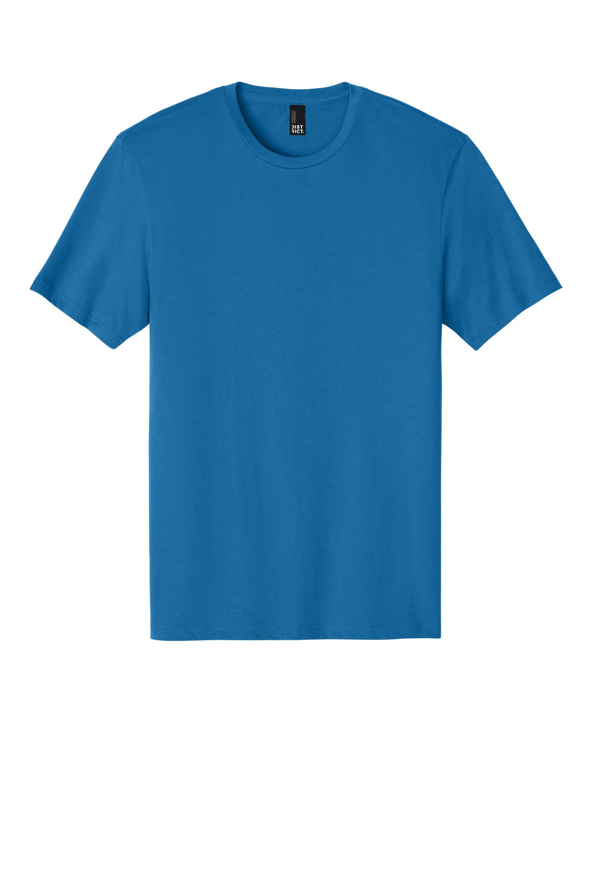 Front View of BrtBlue District Perfect Weight Tee. DT104 plain