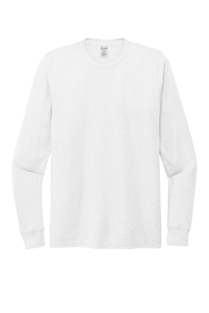 Front View of BrtWhite Allmade Unisex Tri-Blend Long Sleeve Tee AL6004 plain