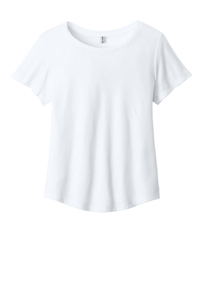 Front View of BrtWhite Allmade Women's Relaxed Tri-Blend Scoop Neck Tee AL2015 plain