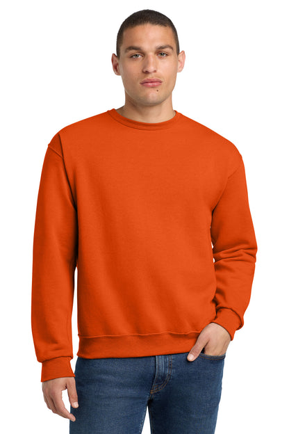Front View of BurntOrng Jerzees - NuBlend Crewneck Sweatshirt. 562M plain
