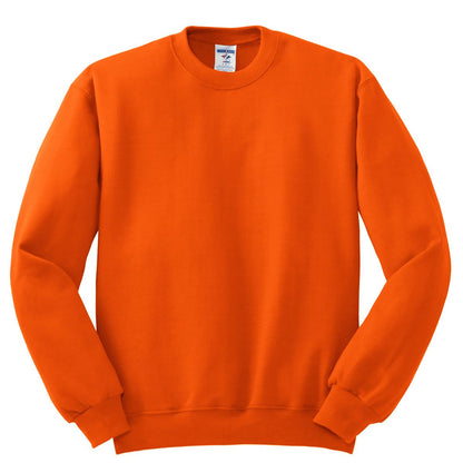 Front View of BurntOrng Jerzees - NuBlend Crewneck Sweatshirt. 562M plain