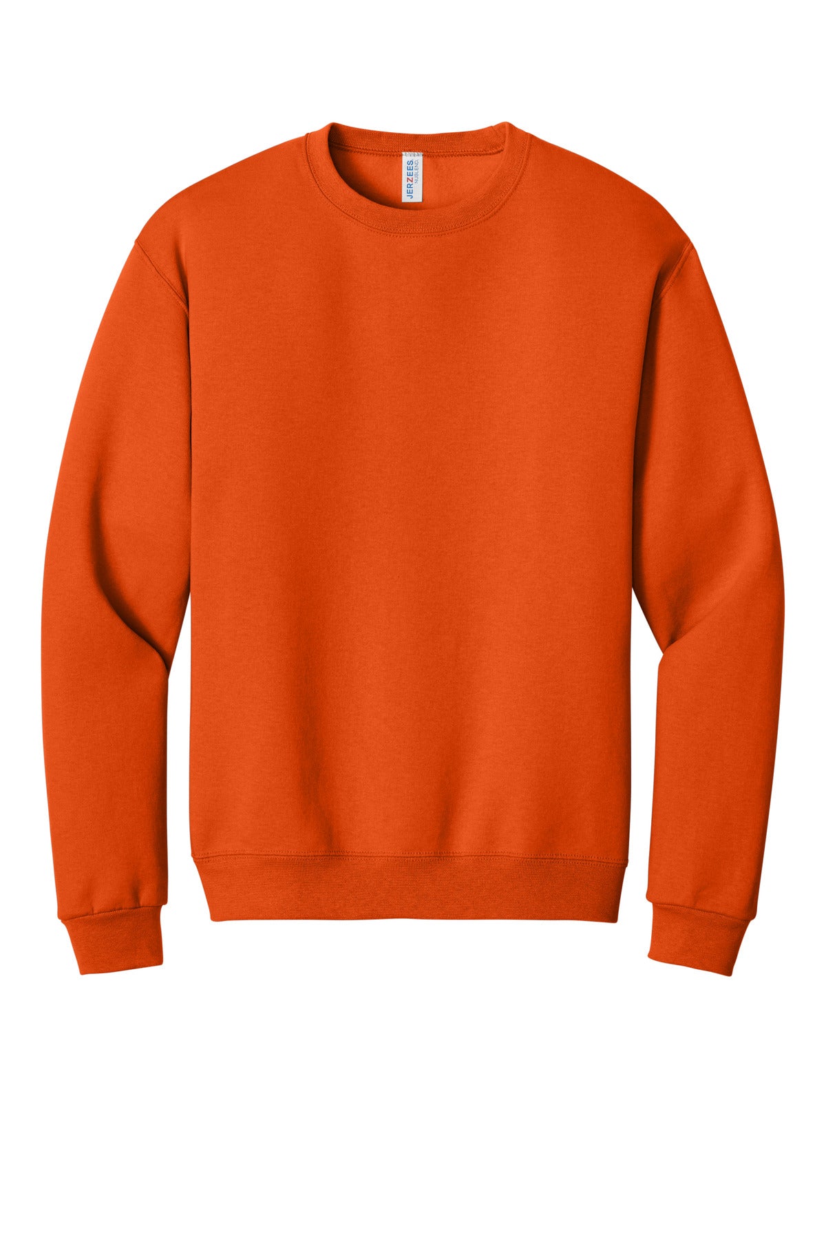 Front View of BurntOrng Jerzees - NuBlend Crewneck Sweatshirt. 562M plain