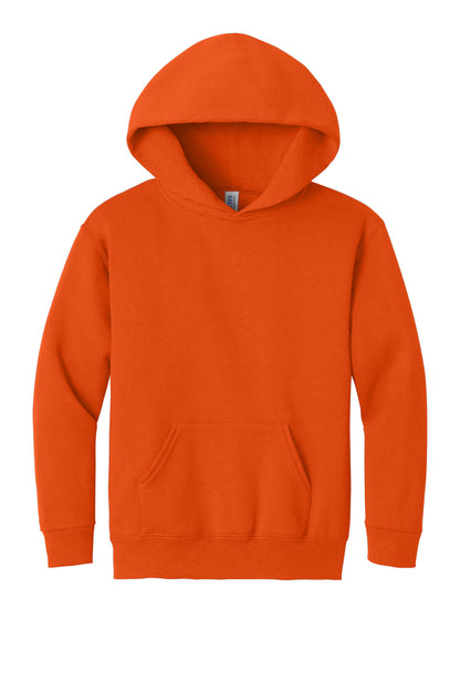 Front View of BurntOrng Jerzees - Youth NuBlend Pullover Hooded Sweatshirt. 996Y plain