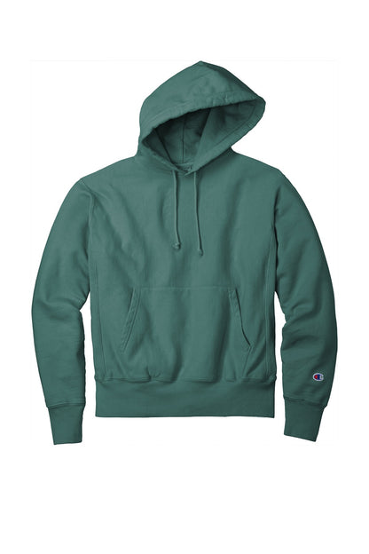 Front View of Cactus Champion Reverse Weave Garment-Dyed Hooded Sweatshirt. GDS101 plain