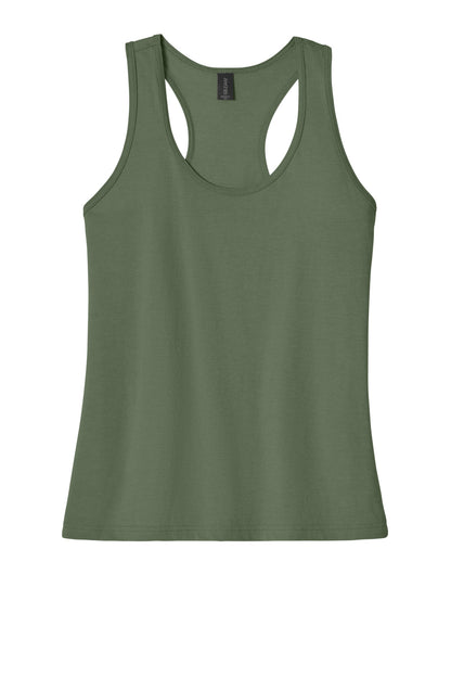 Front View of Cactus Gildan Softstyle Women's CVC Racerback Tank 64220LCVC plain