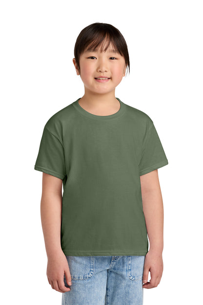 Front View of Cactus Gildan Youth Softstyle CVC Tee 64000BCVC plain