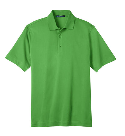 Front View of Cactus Green Port Authority Tech Pique Polo. K527 plain