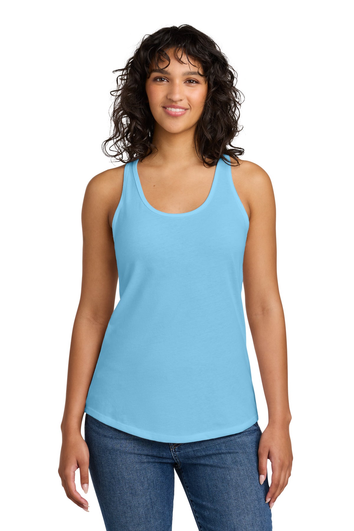 Front View of Cancun Next Level Apparel Women's Ideal Racerback Tank NL1533 plain