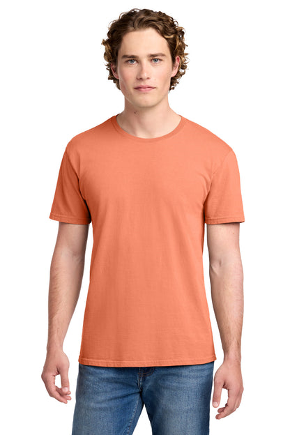 Front View of Cantaloupe Port & Co Beach Wash Garment-Dyed Tee. PC099 plain
