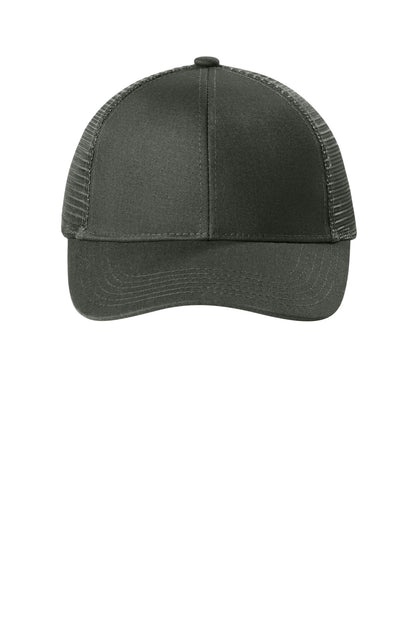 Front View of Carbon Grey Port Authority Adjustable Mesh Back Cap. C911