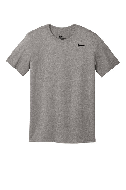 Front View of CarbonHthr Nike Team rLegend Tee DV7299 plain