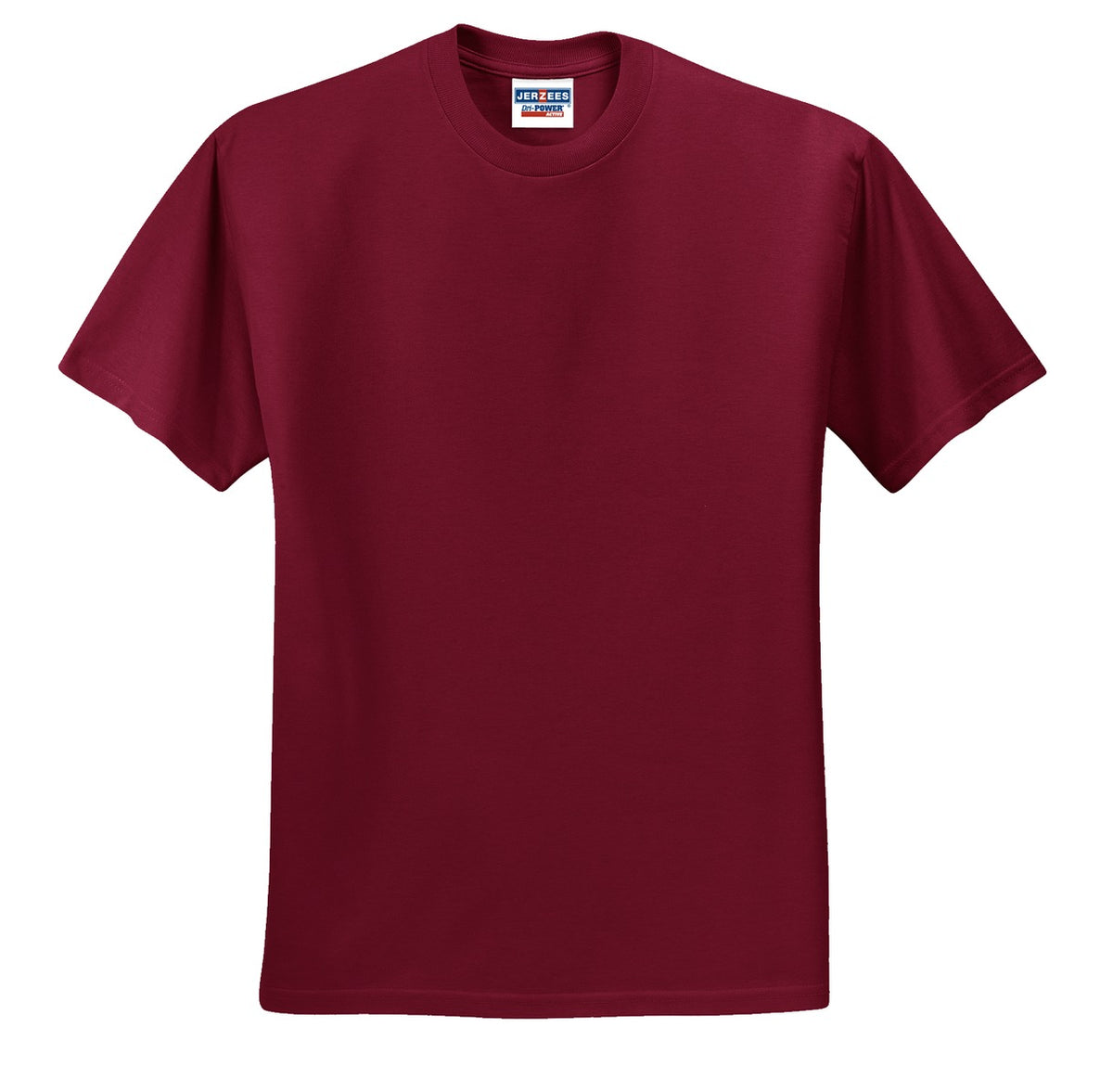 Front View of CARDINAL Jerzees - Dri-Power 50/50 Cotton/Poly T-Shirt. 29M plain