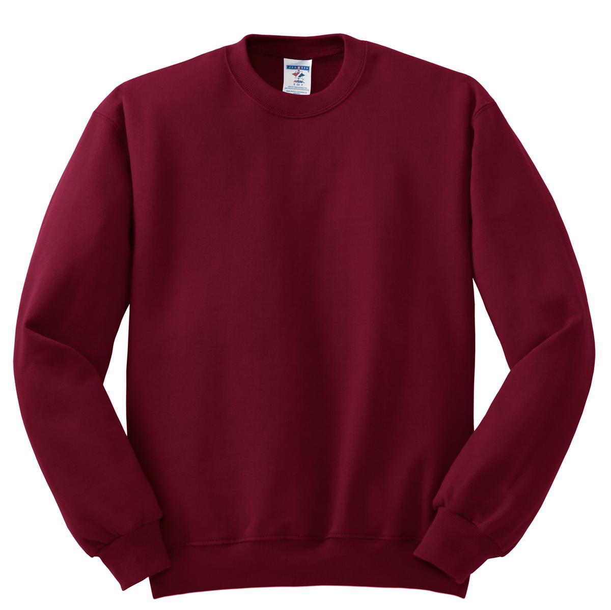 Front View of Cardinal Jerzees - NuBlend Crewneck Sweatshirt. 562M plain