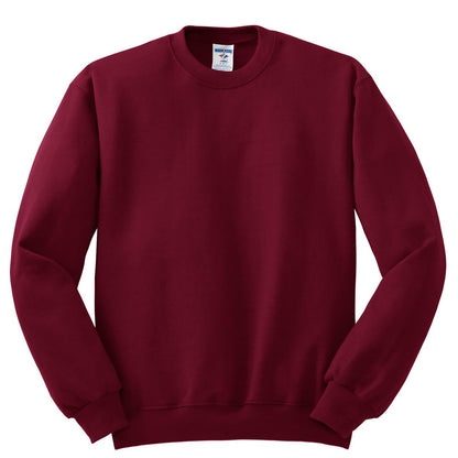Front View of Cardinal Jerzees - NuBlend Crewneck Sweatshirt. 562M plain