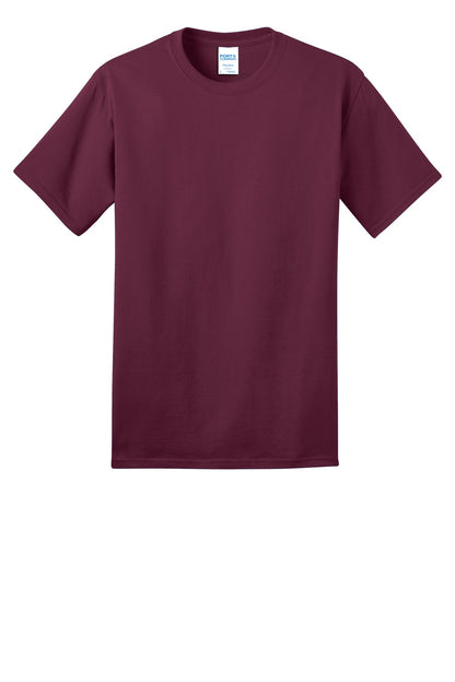 Front View of Cardinal Port & Co Ring Spun Cotton Tee. PC150 plain