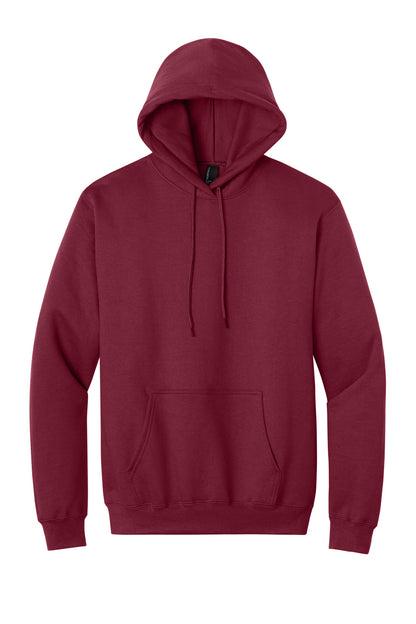Front View of Cardinal Port & Co Tall Essential Fleece Pullover Hooded Sweatshirt. PC90HT plain
