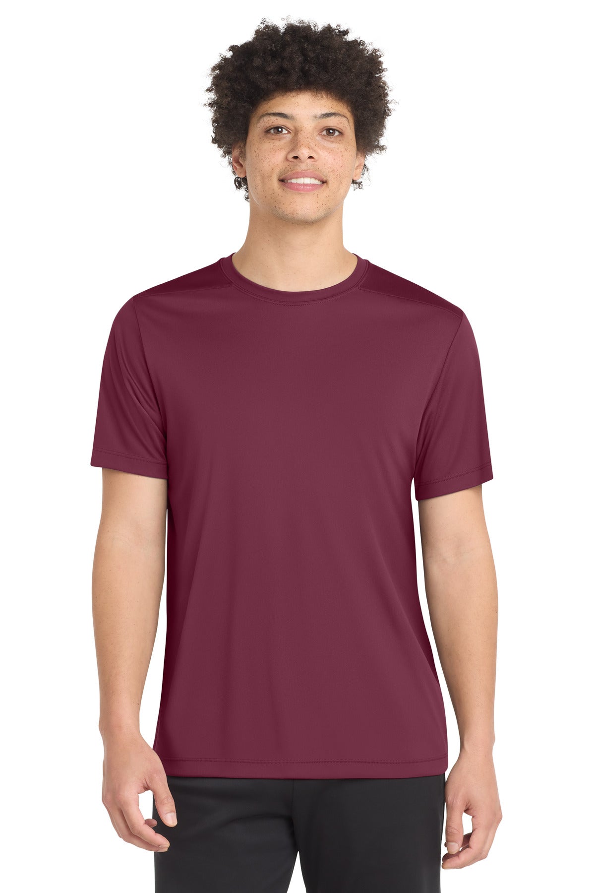Front View of Cardinal Sport-Tek Posi-UV Pro Tee. ST420 plain