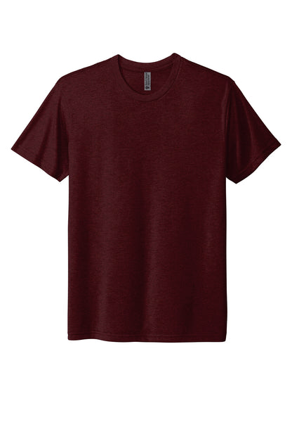 Front View of CardinalBk Next Level Apparel Adult Tri-Blend Tee. NL6010 plain