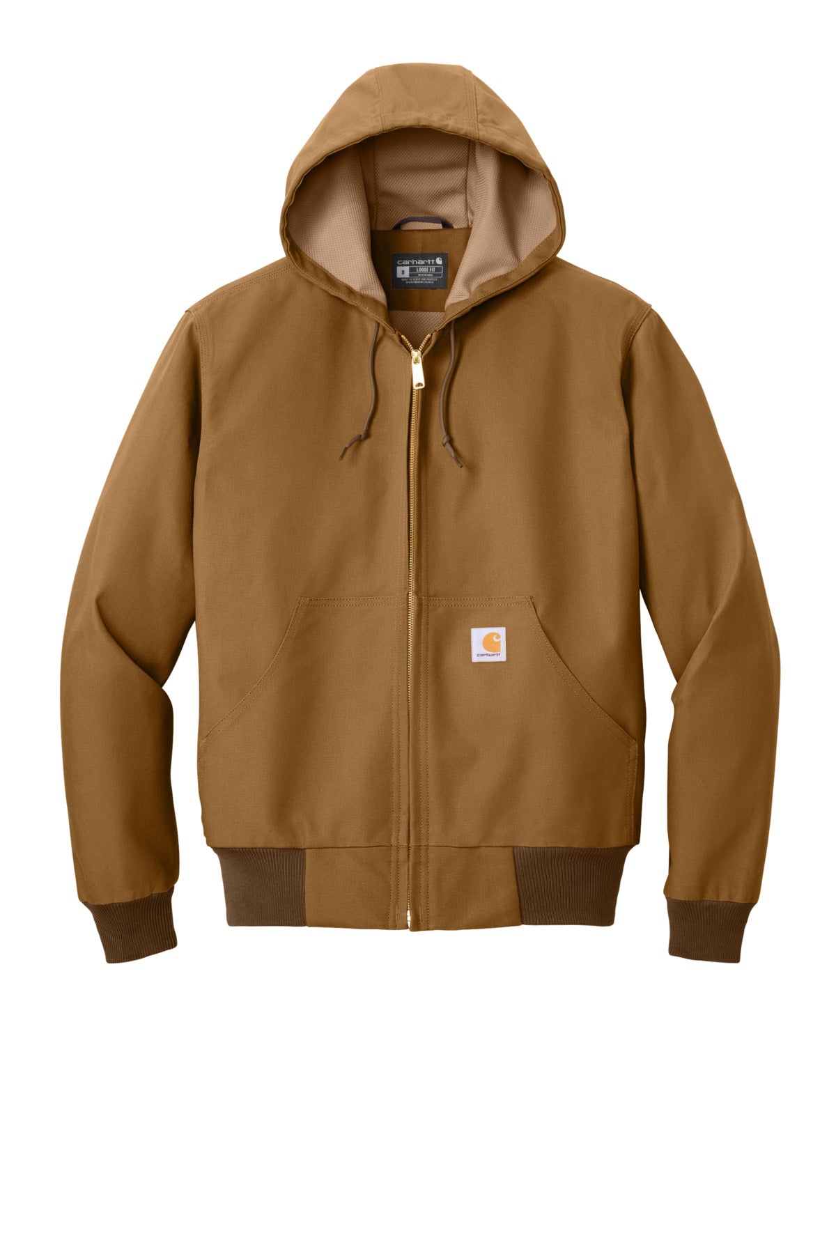 Front View of CarharttBr Carhartt Tall Thermal-Lined Duck Active Jac. CTT106678 plain